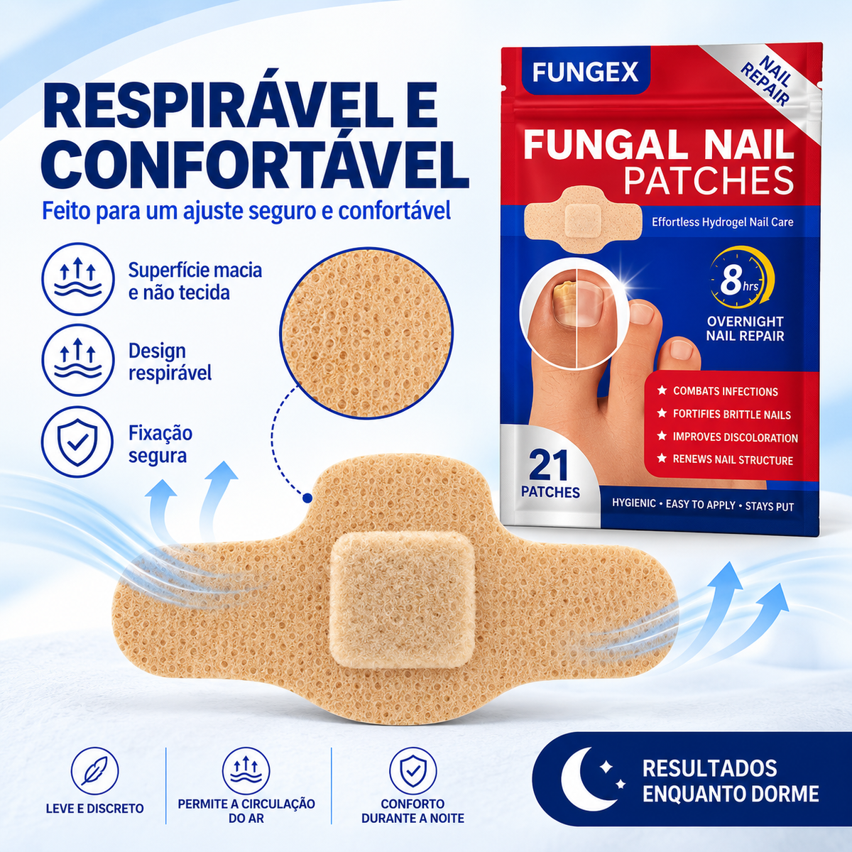 Adesivos Anti-fúngicos - Tratamento de unhas