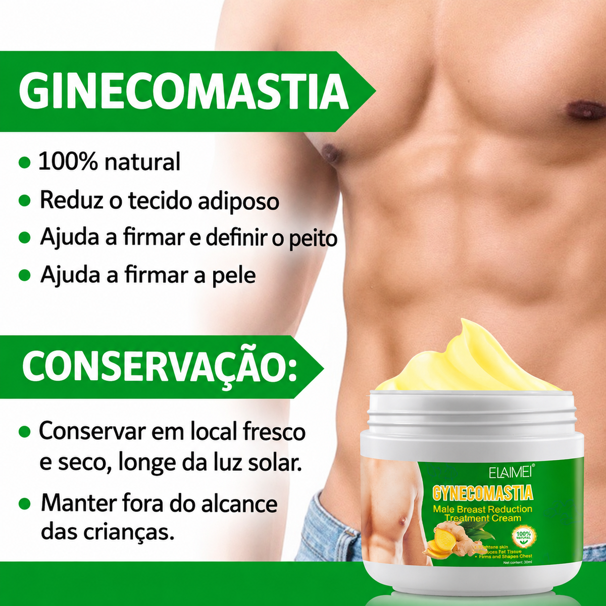 Creme para Ginecomastia
